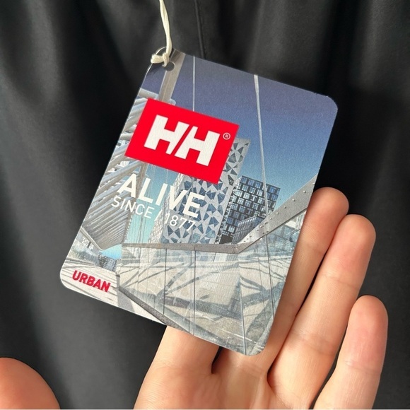 [XL] Helly Hansen Black Outdoor Windbreak Pants Unisex Stretch Waist - Picture 9 of 11